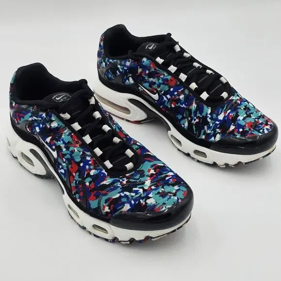 Nike Air Max Plus Black/White/Hyper Blue CU4623-001 Size 6.5Y Womens 8 - Picture 2 of 12